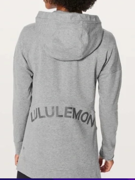 EUC Lululemon Cut Above Hoodie Expression Gray Side Slits - Picture 2 of 13